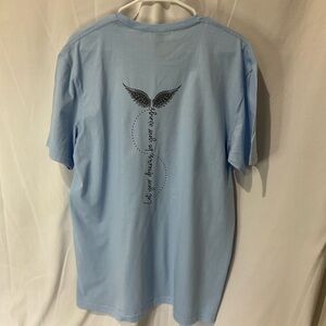 Let your dreams be your wings, Light Pink T-Shirt Size Large